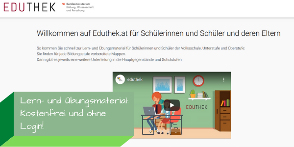 Detail Website Eduthek, (c) BMBWF, bearbeitet durch Virtuelle PH