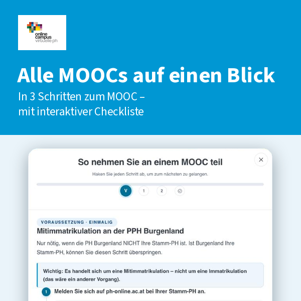 Alle MOOCs auf einen Blick